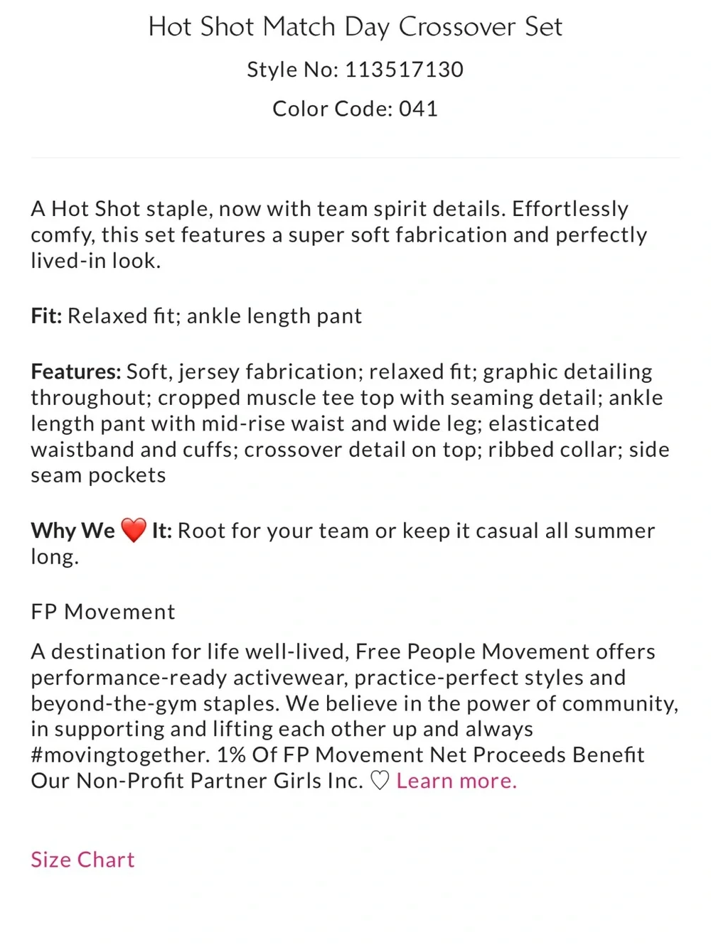 Free People FP Movement Hot Shot Match Day Crossover Set